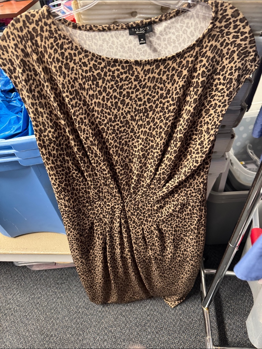 Talbots animal print dress M // 090239